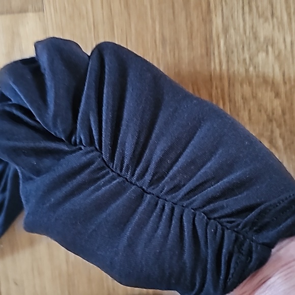 Pilcro Long Sleeve Black Snap Front Top with Ruched Sleeves Women's Size Small - Picture 7 of 13